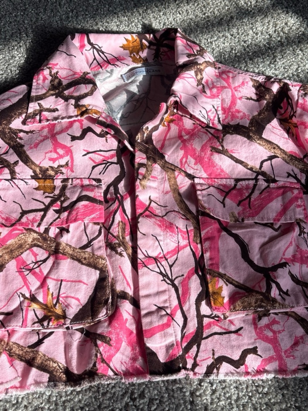 Men's Pink Camo Button-Up Shirt